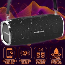 Колонка Hopestar A6 Черная Беспроводная переносная влагозащищенная акустическая система с микрофоном Bluetooth microSD Колонка Hopestar A6 Черная Беспроводная переносная влагозащищенная акустическая система с микрофоном Bluetooth microSD