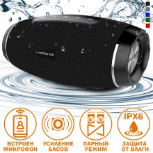 Колонка HOPESTAR H27 Чёрная Беспроводная портативная Музыкальная акустическая Bluetooth система с влагозащитой с флешкой SD PowerBank Колонка HOPESTAR H27 Чёрная Беспроводная портативная Музыкальная акустическая Bluetooth система с влагозащитой с флешкой SD PowerBank