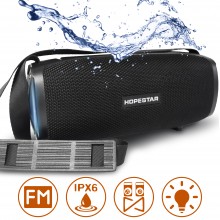 Колонка Hopestar H24 Черная Беспроводная портативная Музыкальная акустическая Bluetooth система с громкоговорителем влагозащитой FM-радио до 4 часов работы Колонка Hopestar H24 Черная Беспроводная портативная Музыкальная акустическая Bluetooth система с громкоговорителем влагозащитой FM-радио до 4 часов работы