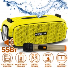 Колонка Hopestar A20 Pro Желтая Беспроводная Водонепроницаемая портативная акустическая Bluetooth система с сабвуфером Колонка Hopestar A20 Pro Желтая Беспроводная Водонепроницаемая портативная акустическая Bluetooth система с сабвуфером