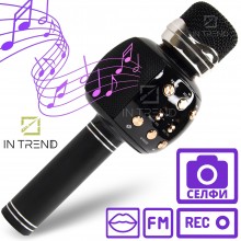 Микрофон Караоке Беспроводной Wster WS-2911 Чёрный 2в1 Bluetooth колонка с FM радио селфи МРЗ с модулятором голоса и эхо Микрофон Караоке Беспроводной Wster WS-2911 Чёрный 2в1 Bluetooth колонка с FM радио селфи МРЗ с модулятором голоса и эхо