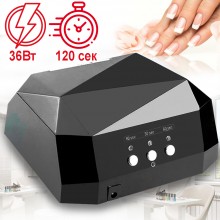 Лампа для маникюра Led Beauty nail Черная для гель лаков 36w с сенсором УФ сушка до 120 секунд со съёмным дном Лампа для маникюра Led Beauty nail Черная для гель лаков 36w с сенсором УФ сушка до 120 секунд со съёмным дном