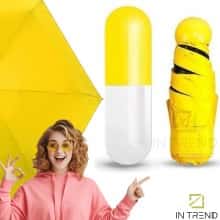 Зонт капсула Capsule Umbrella Жёлтый мини капсульный карманный складной зонтик в футляре Зонт капсула Capsule Umbrella Жёлтый мини капсульный карманный складной зонтик в футляре