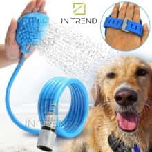 Щетка душ для собак Pet Bathing Tool Голубой для вычесывание и мытья животных Щетка душ для собак Pet Bathing Tool Голубой для вычесывание и мытья животных