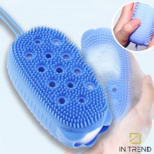 Массажная щетка bubble bath brush Синяя Силиконовая мочалка для тела душа и ванны Массажная щетка bubble bath brush Синяя Силиконовая мочалка для тела душа и ванны