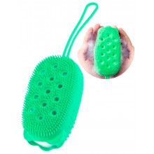 Массажная щетка bubble bath brush Зелёная Силиконовая мочалка для тела душа и ванны Массажная щетка bubble bath brush Зелёная Силиконовая мочалка для тела душа и ванны