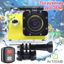 Экшн камера Action Camera V3R Желтая WiFi с пультом аквабоксом для подводной и экстрим съемки до 30 м Экшн камера Action Camera V3R Желтая WiFi с пультом аквабоксом для подводной и экстрим съемки до 30 м