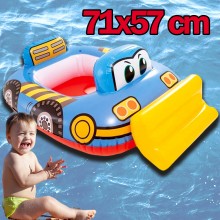 Надувной плот Intex 71х57 см Голубой детский пляжный матрас ходунки для плавания Надувной плот Intex 71х57 см Голубой детский пляжный матрас ходунки для плавания