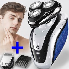 Электробритва VGR V-300 Серо-Синяя Беспроводная бритва триммер для бороды и волос из нержавеющей стали Электробритва VGR V-300 Серо-Синяя Беспроводная бритва триммер для бороды и волос из нержавеющей стали