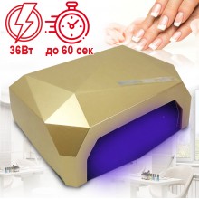 Лампа для маникюра Led Beauty nail Золотистая для гель лаков 36w с сенсором УФ сушка до 120 секунд со съёмным дном Лампа для маникюра Led Beauty nail Золотистая для гель лаков 36w с сенсором УФ сушка до 120 секунд со съёмным дном