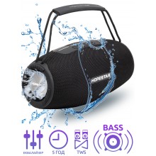 Колонка Hopestar H51 Чёрная портативная акустическая Bluetooth система влагозащитная с функцией TWS м басами Колонка Hopestar H51 Чёрная портативная акустическая Bluetooth система влагозащитная с функцией TWS м басами