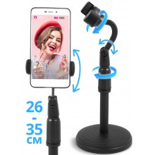 Штатив для телефона 35 см Microphone Stands01 Черный держатель с регулироваимой высотой и креплением Штатив для телефона 35 см Microphone Stands01 Черный держатель с регулироваимой высотой и креплением