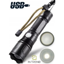 Мощный фонарь X-Balog BL-511-P50 Черный светодиодный фонарик аккумуляторный с зарядкой от USB 3 режими свечения Мощный фонарь X-Balog BL-511-P50 Черный светодиодный фонарик аккумуляторный с зарядкой от USB 3 режими свечения