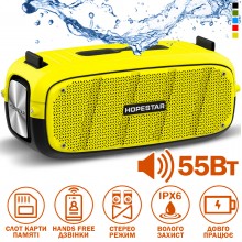 Колонка Hopestar A20 Желтая Беспроводная переносная влагозащищенная акустическая система Bluetooth со сабвуфером Колонка Hopestar A20 Желтая Беспроводная переносная влагозащищенная акустическая система Bluetooth со сабвуфером