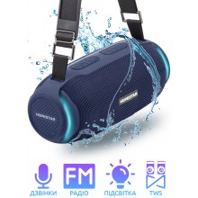 Колонка Hopestar H48 Синяя Беспроводная переносная влагозащищенная акустическая система Bluetooth с басом Колонка Hopestar H48 Синяя Беспроводная переносная влагозащищенная акустическая система Bluetooth с басом