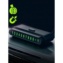 Автомобильная парковочная табличка-карта Автовизитка с номером телефона CHAR MOVE CPH19 Чёрная на панель авто Автомобильная парковочная табличка-карта Автовизитка с номером телефона CHAR MOVE CPH19 Чёрная на панель авто