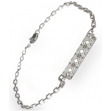 Серебряный браслет Вышиванка Символы Украины Family Tree Jewelry на серебренной цепочке с пластинкой Орнамент Борщевский регулируемый 3 см родированный для мужчин и женщин Серебряный браслет Вышиванка Символы Украины Family Tree Jewelry на серебренной цепочке с пластинкой Орнамент Борщевский регулируемый 3 см родированный для мужчин и женщин