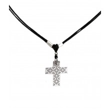 Серебряный кулон Вышиванка символ Украины Family Tree Jewelry с подвеской «Крестик» черный на шелковой нити регулируется родированный для друзей и родных Серебряный кулон Вышиванка символ Украины Family Tree Jewelry с подвеской «Крестик» черный на шелковой нити регулируется родированный для друзей и родных