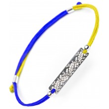 Серебряный браслет Вышиванка символы Украины Family Tree Jewelry Пластинка «Орнамент Дуб» на шелковой нити регулируется родированный для мужчин Серебряный браслет Вышиванка символы Украины Family Tree Jewelry Пластинка «Орнамент Дуб» на шелковой нити регулируется родированный для мужчин