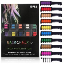 Набор мелков для волос 10 шт Hair chalk Разноцветные красители гребешок для детей и взрослых Набор мелков для волос 10 шт Hair chalk Разноцветные красители гребешок для детей и взрослых