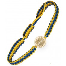 Серебряный браслет Символы Украины Family Tree Jewelry с подвеской «Ukraine» на жёлто синей нити регулируемый 3 см родированный для мужчин и женщин Серебряный браслет Символы Украины Family Tree Jewelry с подвеской «Ukraine» на жёлто синей нити регулируемый 3 см родированный для мужчин и женщин