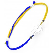 Серебряный браслет Символы Украины Герб Прапор Family Tree Jewelry с подвеской «Все буде Україна» жёлто синий на шелковой нити регулируется родированный для мужчин и женщин Серебряный браслет Символы Украины Герб Прапор Family Tree Jewelry с подвеской «Все буде Україна» жёлто синий на шелковой нити регулируется родированный для мужчин и женщин