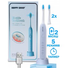 Электрическая зубная щетка HAPPY SHEEP HP-301 Голубая 5 Режимов 2 Насадки Аккумуляторная с подставкой Электрическая зубная щетка HAPPY SHEEP HP-301 Голубая 5 Режимов 2 Насадки Аккумуляторная с подставкой