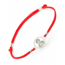 Серебряный браслет Family Tree Jewelry на шнурке красная шелковая нить с защитной иконой «Все буде Україна!» регулируеться родированное серебро Серебряный браслет Family Tree Jewelry на шнурке красная шелковая нить с защитной иконой «Все буде Україна!» регулируеться родированное серебро