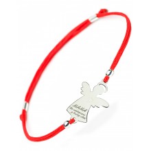 Серебряный браслет Family Tree Jewelry на шнурке красная шелковая нить с ангелом «Мама» регулируеться родированное серебро Серебряный браслет Family Tree Jewelry на шнурке красная шелковая нить с ангелом «Мама» регулируеться родированное серебро