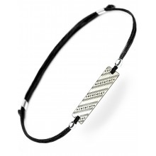 Серебряный браслет Family Tree Jewelry Вышиванка на шнурке чёрная шелковая нить «Ивано-Франковск» регулируеться родированное серебро Серебряный браслет Family Tree Jewelry Вышиванка на шнурке чёрная шелковая нить «Ивано-Франковск» регулируеться родированное серебро