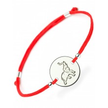 Серебряный браслет Family Tree Jewelry на шнурке красная шелковая нить Слон регулируеться родированное серебро Серебряный браслет Family Tree Jewelry на шнурке красная шелковая нить Слон регулируеться родированное серебро
