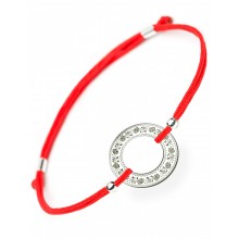 Серебряный браслет Family Tree Jewelry Вышиванка на шнурке красная шелковая нить «Донецк» для неё регулируеться родированное серебро Серебряный браслет Family Tree Jewelry Вышиванка на шнурке красная шелковая нить «Донецк» для неё регулируеться родированное серебро