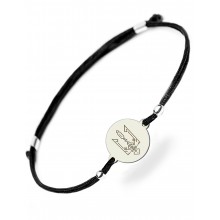 Серебряный браслет Family Tree Jewelry на шнурке чёрная шелковая нить Герб Украины регулируеться родированное серебро Серебряный браслет Family Tree Jewelry на шнурке чёрная шелковая нить Герб Украины регулируеться родированное серебро