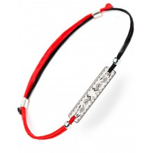 Серебряный браслет Family Tree Jewelry Вышиванка на шнурке красно-чёрная шелковая нить «Херсон» регулируеться родированное серебро Серебряный браслет Family Tree Jewelry Вышиванка на шнурке красно-чёрная шелковая нить «Херсон» регулируеться родированное серебро