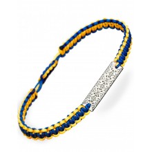 Серебряный браслет шамбала плетеный Family Tree Jewelry Вышиванка жёлто-синяя шелковая нить «Одесская область» регулируеться родированное серебро Серебряный браслет шамбала плетеный Family Tree Jewelry Вышиванка жёлто-синяя шелковая нить «Одесская область» регулируеться родированное серебро