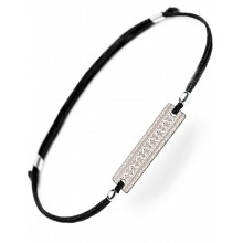 Серебряный браслет Family Tree Jewelry Вышиванка на шнурке шелковая нить чёрная «Чернигов» регулируеться родированное серебро Серебряный браслет Family Tree Jewelry Вышиванка на шнурке шелковая нить чёрная «Чернигов» регулируеться родированное серебро