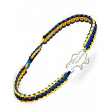 Серебряный браслет плетеный шамбала Family Tree Jewelry жёлто-синяя шелковая нить карта Украины «Я - Українка!» регулируеться родированное серебро Серебряный браслет плетеный шамбала Family Tree Jewelry жёлто-синяя шелковая нить карта Украины «Я - Українка!» регулируеться родированное серебро