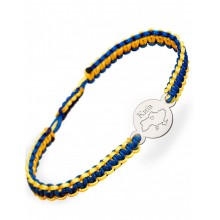 Серебряный браслет плетеный шамбала Family Tree Jewelry жёлто-синяя шелковая нить «Київ» регулируеться родированное серебро Серебряный браслет плетеный шамбала Family Tree Jewelry жёлто-синяя шелковая нить «Київ» регулируеться родированное серебро