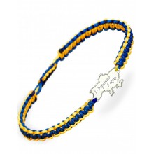 Серебряный браслет плетеный шамбала Family Tree Jewelry карта Украины жёлто-синяя шелковая нить «З Україною в серці» регулируеться родированное серебро Серебряный браслет плетеный шамбала Family Tree Jewelry карта Украины жёлто-синяя шелковая нить «З Україною в серці» регулируеться родированное серебро