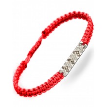 Серебряный браслет шамбала плетеный Family Tree Jewelry Вышиванка красная шелковая нить «Хмельницкий» регулируеться родированное серебро Серебряный браслет шамбала плетеный Family Tree Jewelry Вышиванка красная шелковая нить «Хмельницкий» регулируеться родированное серебро