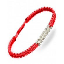 Серебряный браслет шамбала плетеный Family Tree Jewelry Вышиванка красная шелковая нить «Житомир» регулируеться родированное серебро Серебряный браслет шамбала плетеный Family Tree Jewelry Вышиванка красная шелковая нить «Житомир» регулируеться родированное серебро
