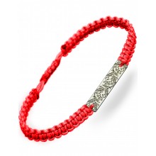 Серебряный браслет шамбала плетеный Family Tree Jewelry Вышиванка красная шелковая нить «Черниговская область» регулируеться родированное серебро Серебряный браслет шамбала плетеный Family Tree Jewelry Вышиванка красная шелковая нить «Черниговская область» регулируеться родированное серебро