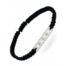 Серебряный браслет шамбала плетеный Family Tree Jewelry Вышиванка чёрная шелковая нить «Подсолнухи» регулируеться родированное серебро Серебряный браслет шамбала плетеный Family Tree Jewelry Вышиванка чёрная шелковая нить «Подсолнухи» регулируеться родированное серебро