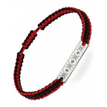 Серебряный браслет шамбала плетеный Family Tree Jewelry Вышиванка чёрно-красная шелковая нить «Харьков» регулируеться родированное серебро Серебряный браслет шамбала плетеный Family Tree Jewelry Вышиванка чёрно-красная шелковая нить «Харьков» регулируеться родированное серебро