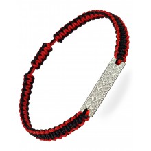 Серебряный браслет шамбала плетеный Family Tree Jewelry Вышиванка чёрно-красная шелковая нить «Николаев» регулируеться родированное серебро Серебряный браслет шамбала плетеный Family Tree Jewelry Вышиванка чёрно-красная шелковая нить «Николаев» регулируеться родированное серебро