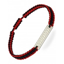 Серебряный браслет шамбала плетеный Family Tree Jewelry Вышиванка чёрно-красная шелковая нить «Одесса» регулируеться родированное серебро Серебряный браслет шамбала плетеный Family Tree Jewelry Вышиванка чёрно-красная шелковая нить «Одесса» регулируеться родированное серебро
