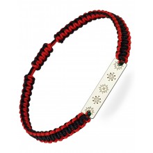 Серебряный браслет шамбала плетеный Family Tree Jewelry Вышиванка шелковая нить чёрно-красная «Винница» для неё регулируеться родированное серебро Серебряный браслет шамбала плетеный Family Tree Jewelry Вышиванка шелковая нить чёрно-красная «Винница» для неё регулируеться родированное серебро