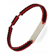 Серебряный браслет шамбала плетеный Family Tree Jewelry Вышиванка шелковая нить чёрно-красная «Ровно» регулируеться родированное серебро Серебряный браслет шамбала плетеный Family Tree Jewelry Вышиванка шелковая нить чёрно-красная «Ровно» регулируеться родированное серебро