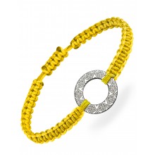 Серебряный браслет шамбала плетеный Family Tree Jewelry Вышиванка шелковая нить жёлтая «Ровно» регулируеться родированное серебро Серебряный браслет шамбала плетеный Family Tree Jewelry Вышиванка шелковая нить жёлтая «Ровно» регулируеться родированное серебро