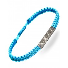 Серебряный браслет шамбала плетеный Family Tree Jewelry Вышиванка голубая шелковая нить «Подсолнухи» регулируеться родированное серебро Серебряный браслет шамбала плетеный Family Tree Jewelry Вышиванка голубая шелковая нить «Подсолнухи» регулируеться родированное серебро